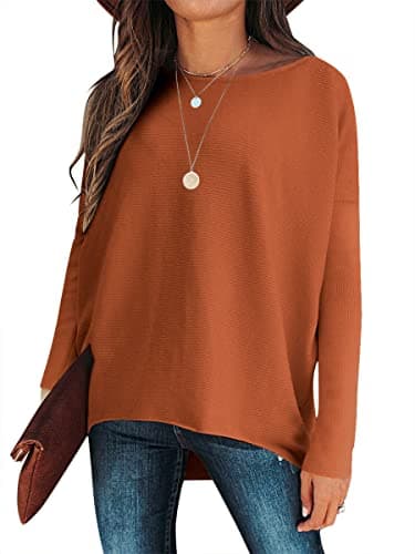 Caracilia Women's Oversized Fall Batwing Knit Sweater