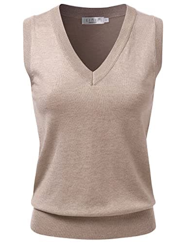 EIMIN Women's V-Neck Stretch Pullover Premium Sweater Vest Top (S-3X)