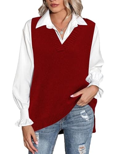 Women's Oversized Knitted Sweater Vest for Fall 2024