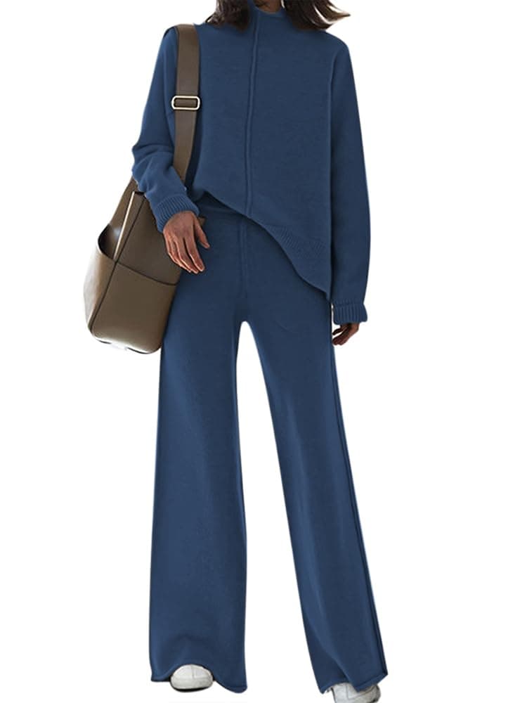 TOLENY Women's Lounge Pullover Sweater & Wide Leg Pants Tracksuit Outfits