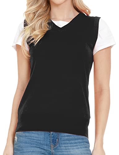 EIMIN Women's V-Neck Stretch Pullover Premium Sweater Vest Top (S-3X)