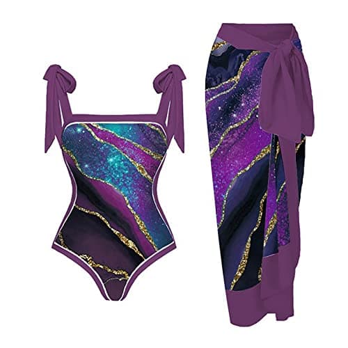 Plus Size Pretty Print Tankini Swimsuit for Women