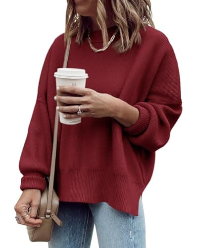 Imily Bela Women's Oversized Tunic Sweater Ribbed Knitija