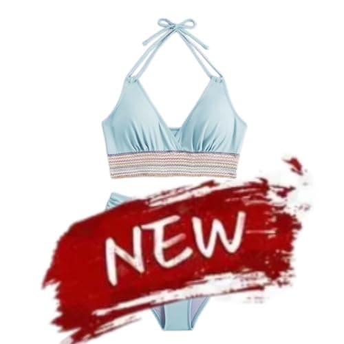High-Waisted Tummy Control Color Block Bikini Sets Summer Swimwear