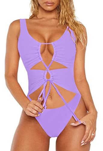 Sovoyontee Women's Cheeky One Piece Swim Suit