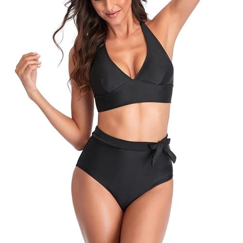 Cethrio Tummy Control Tankini Swimsuit for Plus Size Women
