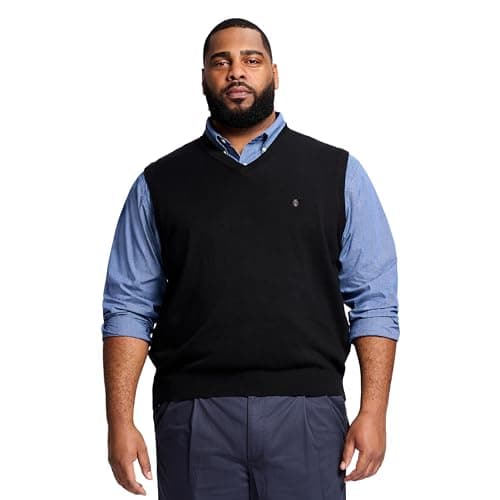 IZOD Men's Big and Tall Premium V-Neck Sweater Vest