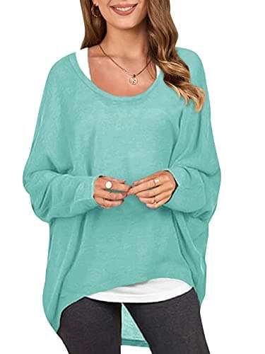 ZANZEA Women's Off-Shoulder Batwing Sleeve Oversized Top