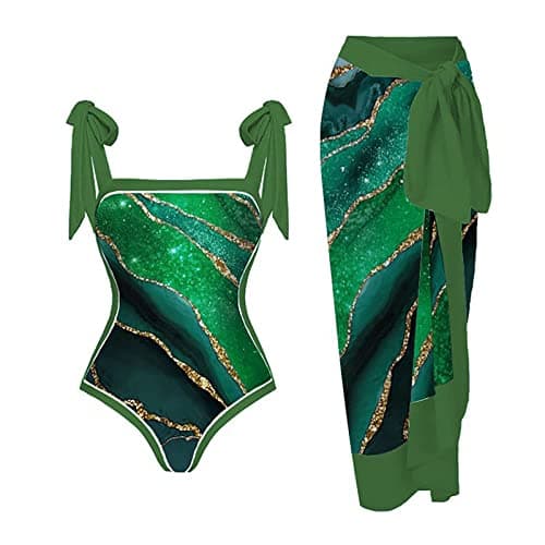 Plus Size Pretty Print Tankini Swimsuit for Women