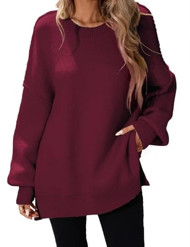Libsorge Women's Oversized Batwing Long Sweater Top 2024 Fall