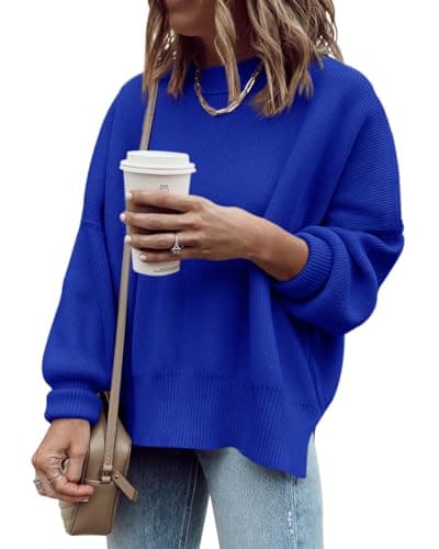 Imily Bela Women's Oversized Tunic Sweater Ribbed Knitija