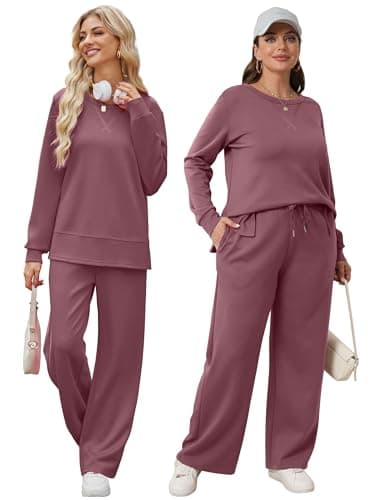 OFEEFAN Women's Travel Lounge Set - Wide Leg Tracksuit S-3XL