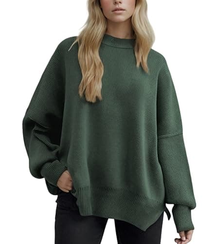 Simier Fariry 2024 Women's Oversized Batwing Knit Sweater Pullover Legging Tunic