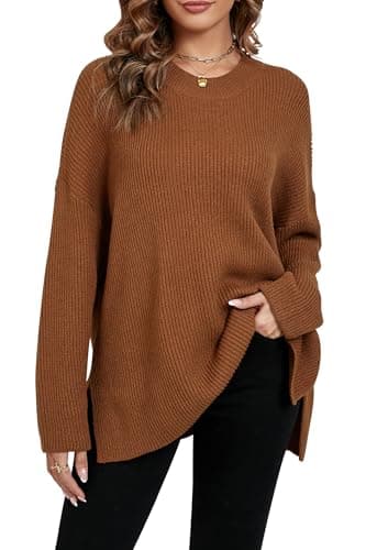 Zyyfly Women's Batwing Long Sleeve Oversized Sweater Tops