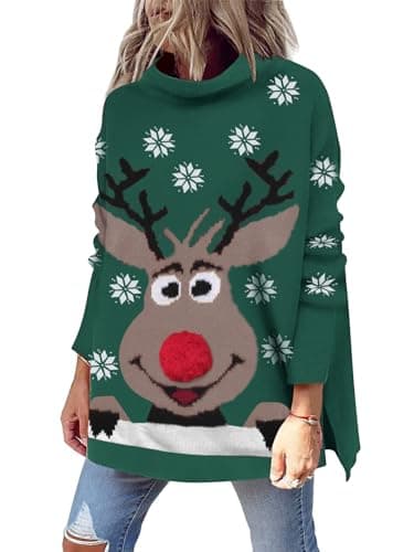 Women's Oversized Mock Turtleneck Sweater