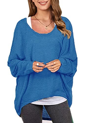 ZANZEA Women's Off-Shoulder Batwing Sleeve Oversized Top