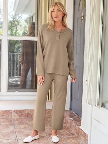LILLUSORY Women's Oversized Slouchy 2-Piece Knit Lounge Set