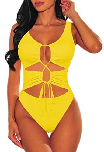 Sovoyontee Women's Cheeky One Piece Swim Suit