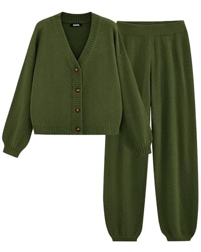 BTFBM Women Fall Knit Sweater & Cardigan Matching Lounge Set