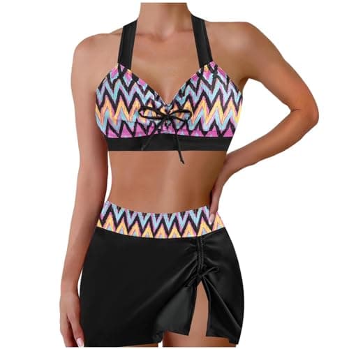 Cethrio Vintage Printed Plus Size Tankini and Boyshorts