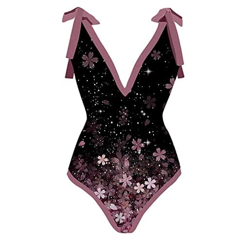 ZDRZK Boho Floral Print Women's Sexy Push-Up Bikini Set with Cover Up