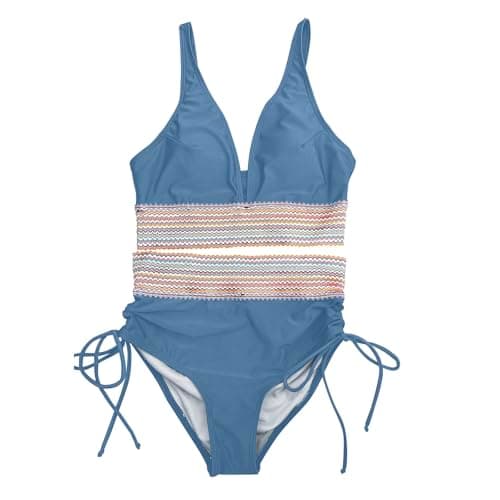High-Waisted Tummy Control Color Block Bikini Sets Summer Swimwear