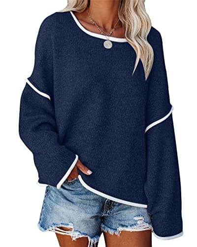 SALENT Women's Casual Oversized Chunky Knit Sweater Outfit Tops