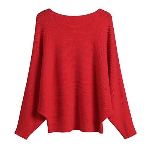 GABERLY Women's Boat Neck Batwing Dolman Knit Sweaters & Pullovers