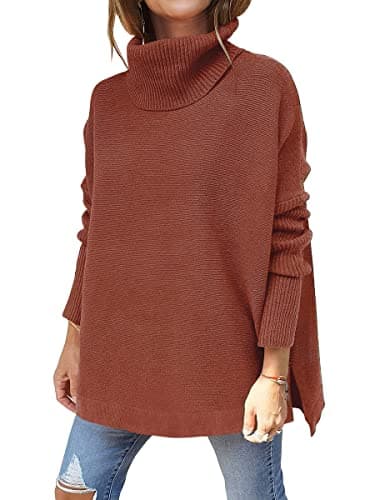 ANRABESS Women's Oversized Turtleneck Batwing Sweater Tops - Casual Fall 2024 Outfits