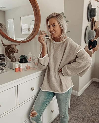 SALENT Women's Casual Oversized Chunky Knit Sweater Outfit Tops