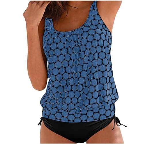 YNCSZEC Women's Tummy Control Tankini Bathing Suit Full Coverage