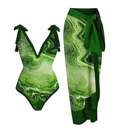 ZDRZK Boho Floral Print Women's Sexy Push-Up Bikini Set with Cover Up