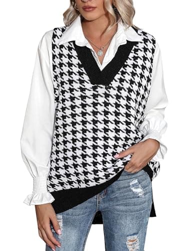Women's Oversized Knitted Sweater Vest for Fall 2024