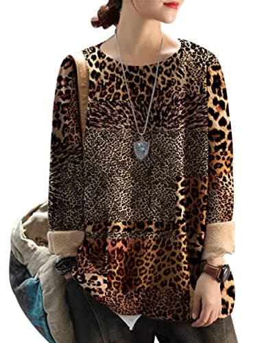 YESNO Women's Oversized Christmas Sweater with Graphic Print Casual Loose Knit Top S01