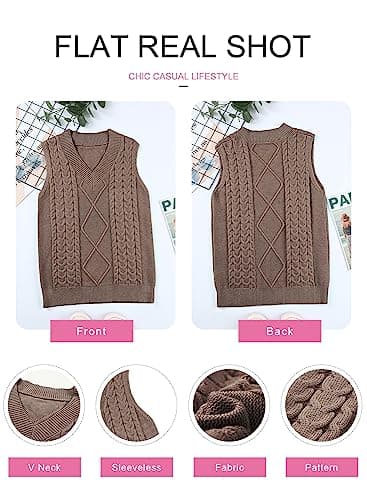 Oversized Sleeveless Sweater Vest for Women