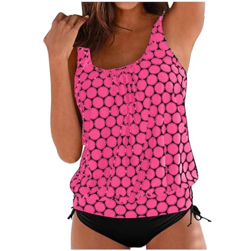 YNCSZEC Women's Tummy Control Tankini Bathing Suit Full Coverage
