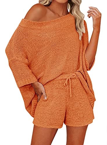 Mafulus Women's 2-Piece Knit Top and Shorts Set