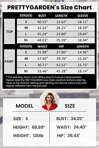 PRETTYGARDEN Women's 2-Piece Knit Pullover Sweater and Shorts Tracksuit Set