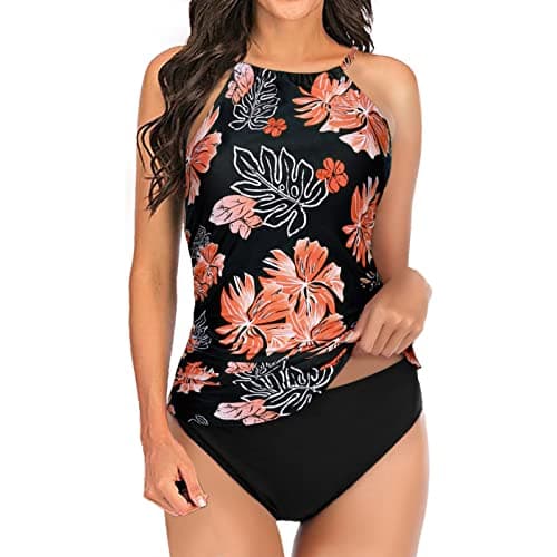 Maidsgop Women's High Waist Printed Strappy Bikini Set