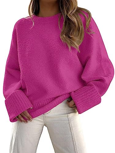 LILLUSORY Women's Oversized Fuzzy Chunky Warm Pullover Sweater