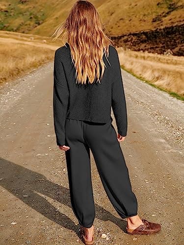 ANRABESS Women's Two-Piece Knit Loungewear Set
