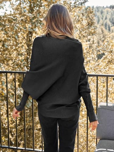 Women's Oversized Batwing Sweaters for Fall Fashion outfit