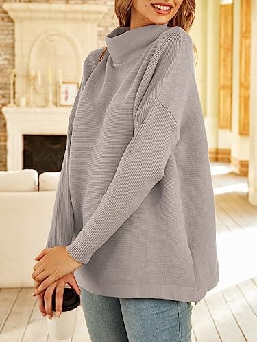 Women's Oversized Mock Turtleneck Sweater