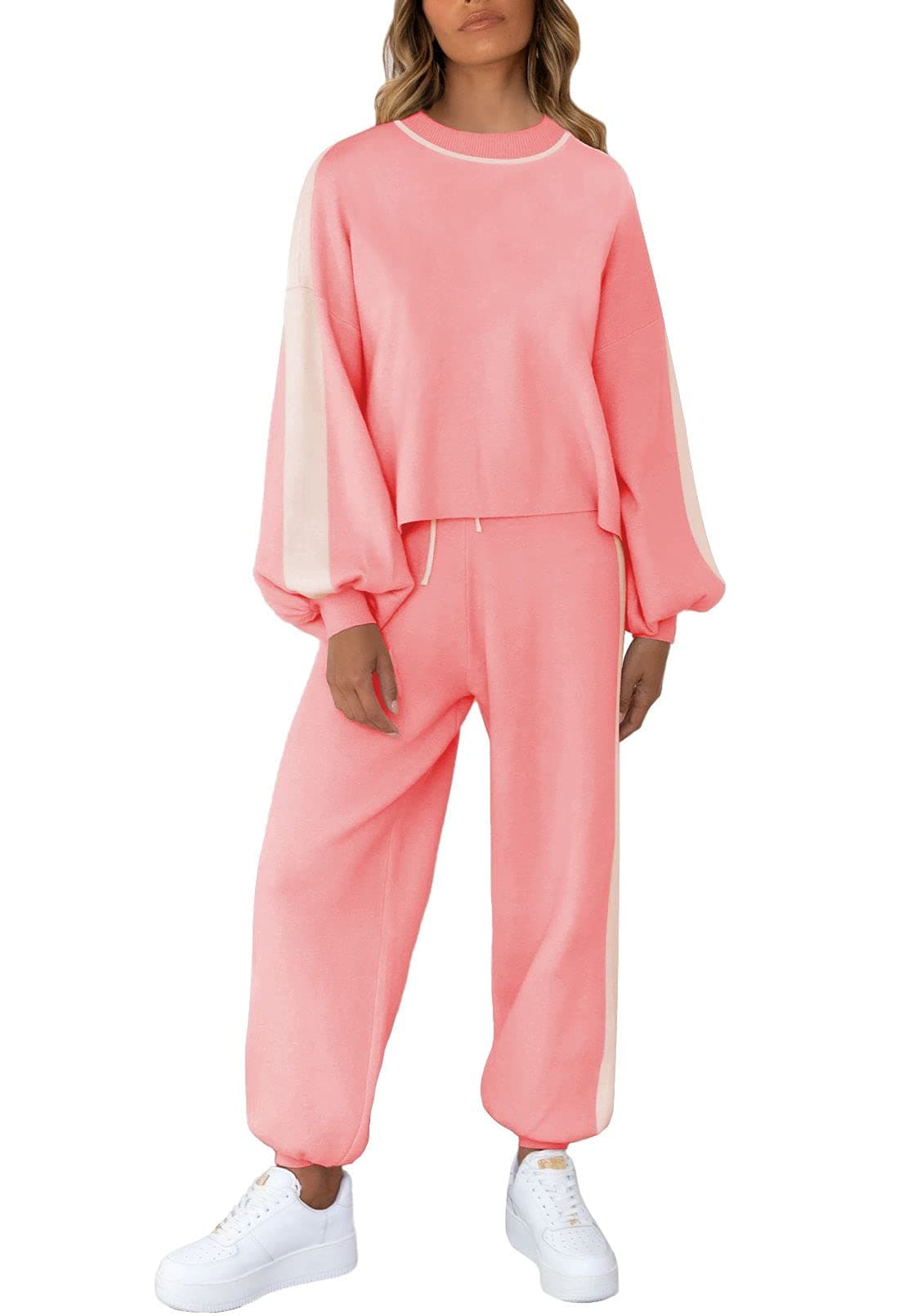 Women's 2-Piece Casual Knit Sweatsuit Loungewear Set