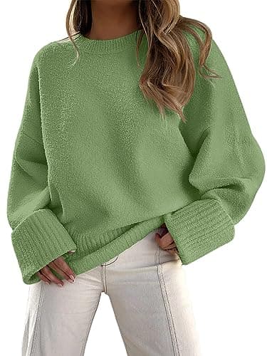 LILLUSORY Women's Oversized Fuzzy Chunky Warm Pullover Sweater