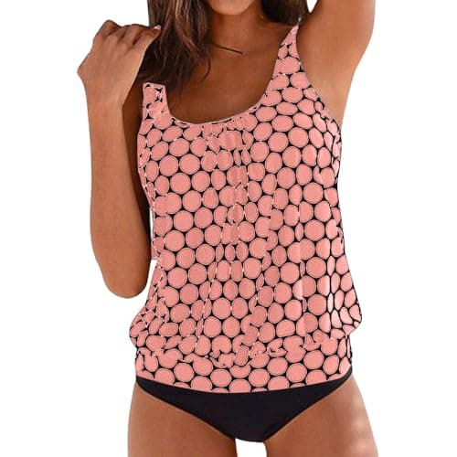 Modest Black Bottom Tankini Swimsuits for Women