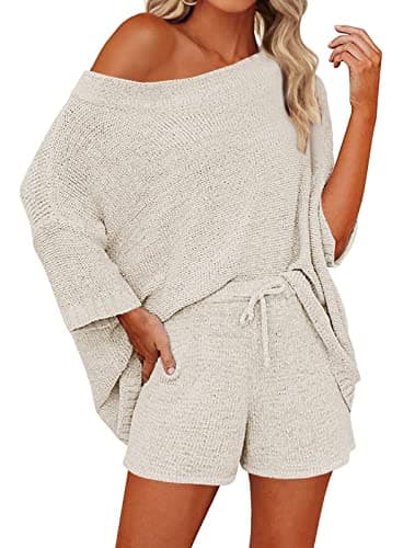 Mafulus Women's 2-Piece Knit Top and Shorts Set