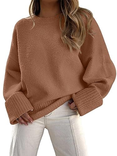 LILLUSORY Women's Oversized Fuzzy Chunky Warm Pullover Sweater
