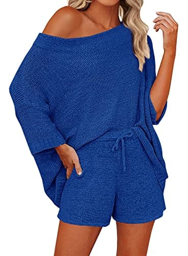 Mafulus Women's 2-Piece Knit Top and Shorts Set