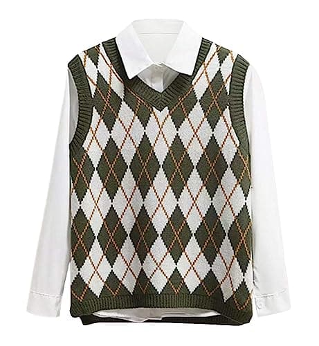 Lailezou Women's V Neck Knit Sweater Vest